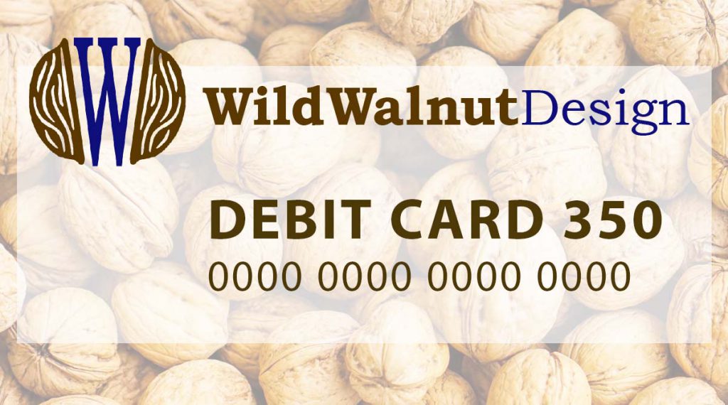 wild walnut design debit card 350